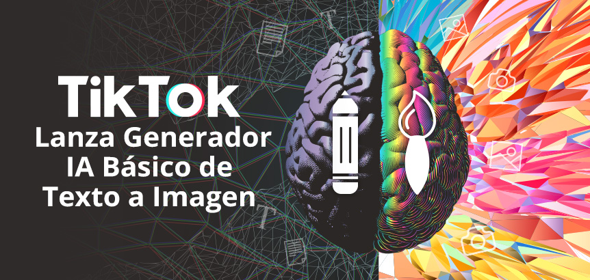 Cerebro con Iconos de Lpiz y Pincel en Cada Hemisferio Representando la Nueva Funcin de TikTok
