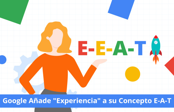 Persona Sosteniendo la Palabra E-E-A-T Para Mostrar que Google Agregó Experiencia a su Concepto E-A-T