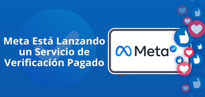 Logo de Meta y Verificacin Azul Incrustados en Telfono por Meta Lanzando Servicios Pagos de Verificacin