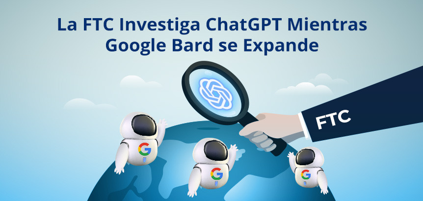 Google Bard Chatbots Sobre el Mundo que Simboliza Expansin Global Mientras Investigan ChatGPT de OpenAI
