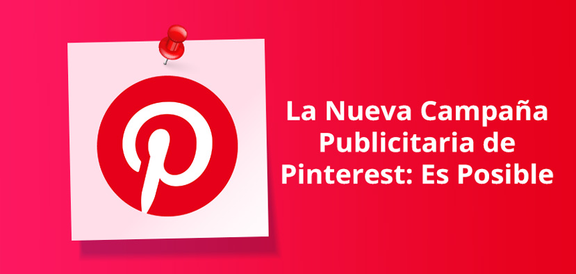 Nota con Logo de Pinterest Anclada a Fondo Rojo