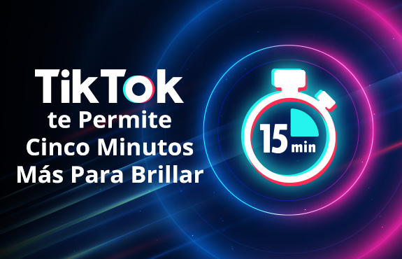 Logo de TikTok en Cronmetro Marcando 15 Minutos