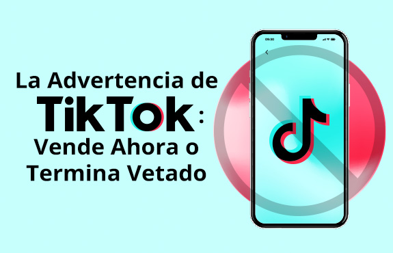 Telfono con Logo de TikTok y Smbolo Rojo de Prohibicin