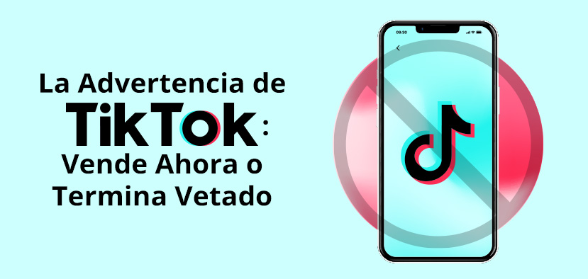 Telfono con Logo de TikTok y Smbolo Rojo de Prohibicin