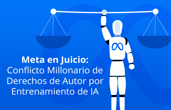 Robot Meta de IA Sosteniendo Balanza de Justicia