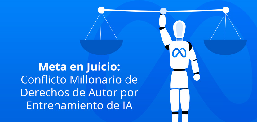 Robot Meta de IA Sosteniendo Balanza de Justicia