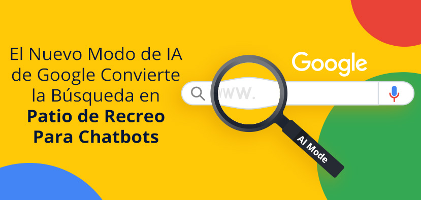 Lupa con el Nombre Modo IA Encima de Narra de Búsqueda de Google