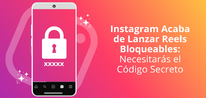 Pantalla de Teléfono Mostrando Reels con Función de Bloqueo