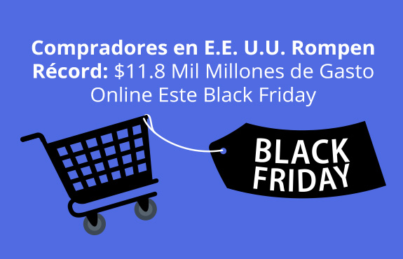 Carrito de Compra Llevando Etiqueta de Black Friday