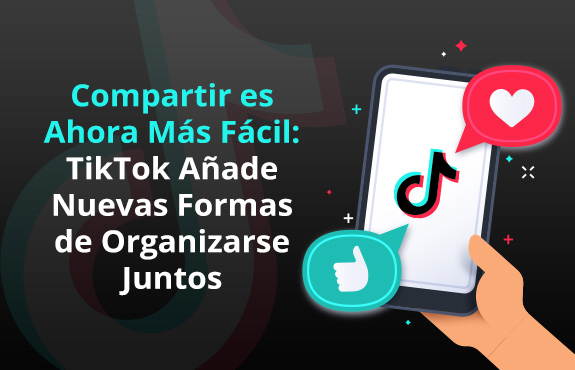 Mano Sosteniendo el Telfono Mientras Navega por Nuevas Colecciones Compartidas de TikTok