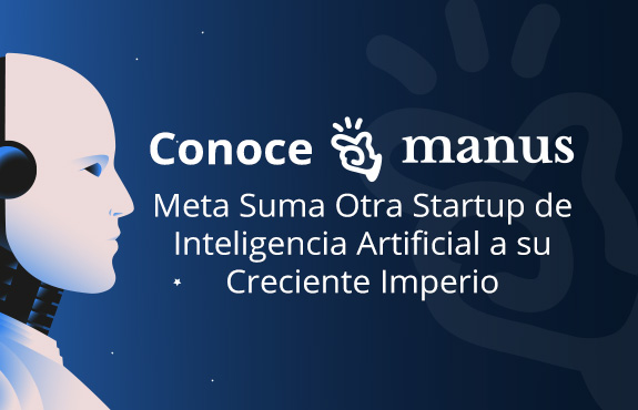 Ilustraci�n de Robot de IA Frente a Logo de Manus