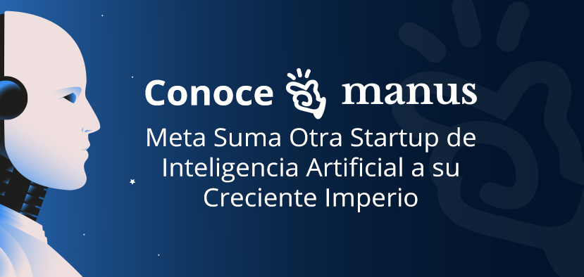 Ilustraci�n de Robot de IA Frente a Logo de Manus