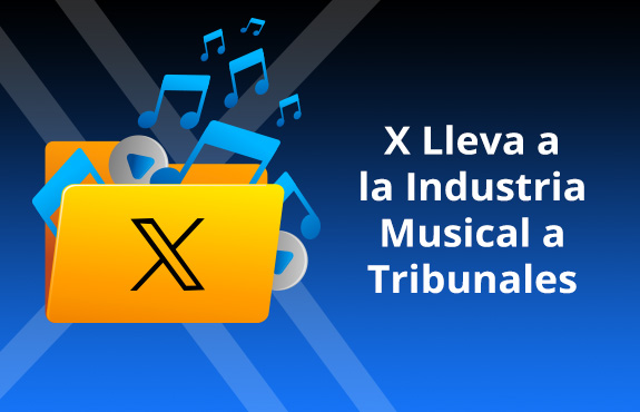 Carpeta con Logo de X y Notas Musicales Desbord�ndose