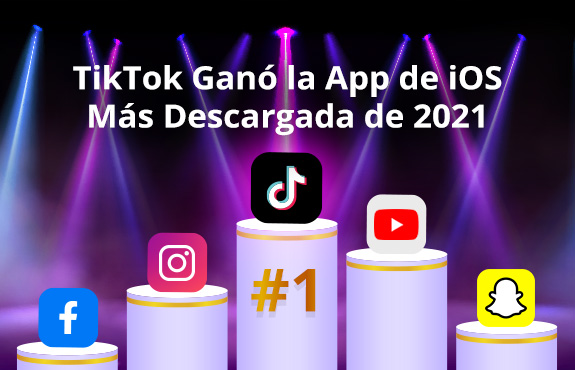 TikTok Gan Como la Aplicacin iOS ms Descargada de 2021 Sobre YouTube, Instagram, Snapchat y Facebook