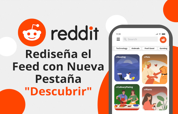Reddit Redisea Feed con Nueva Pestaa Descubrir, Como se Muestra en Telfono con Imgenes de Pasatiempos