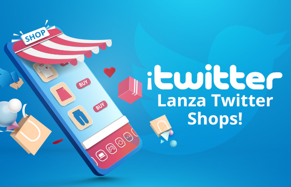 Teléfono Mostrando Tienda Ecommerce en Nueva Twitter Shops Para Vendedores y Compradores