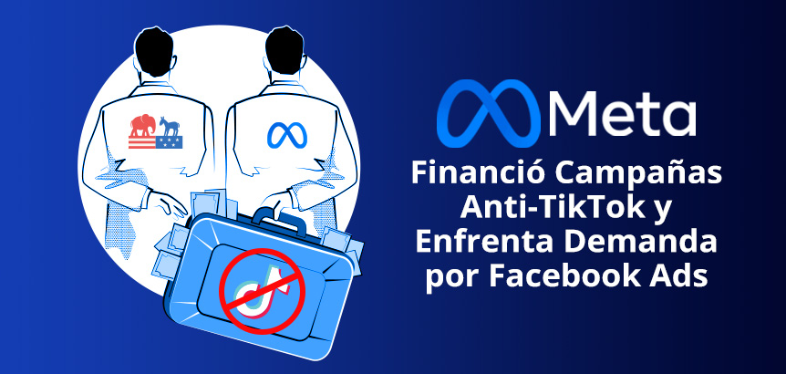 Dos Hombres Intercambiando Maleta con Dinero para Representar el Financiamiento de Facebook en Campaas Anti-TikTok