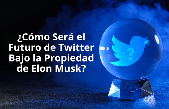 Pjaro de Twitter Dentro de Bola de Cristal con Futuro Desconocido Bajo Propiedad de Elon Musk